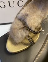 Sandali Gucci in pitone e visone tg.38