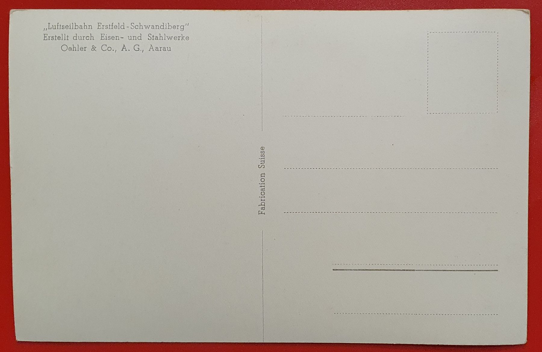 Cartoline postali: Luftseilbahn Erstfeld -Schwandberg - belebt – Usato da Kreuzlingen venduto da Rschweiz1 1