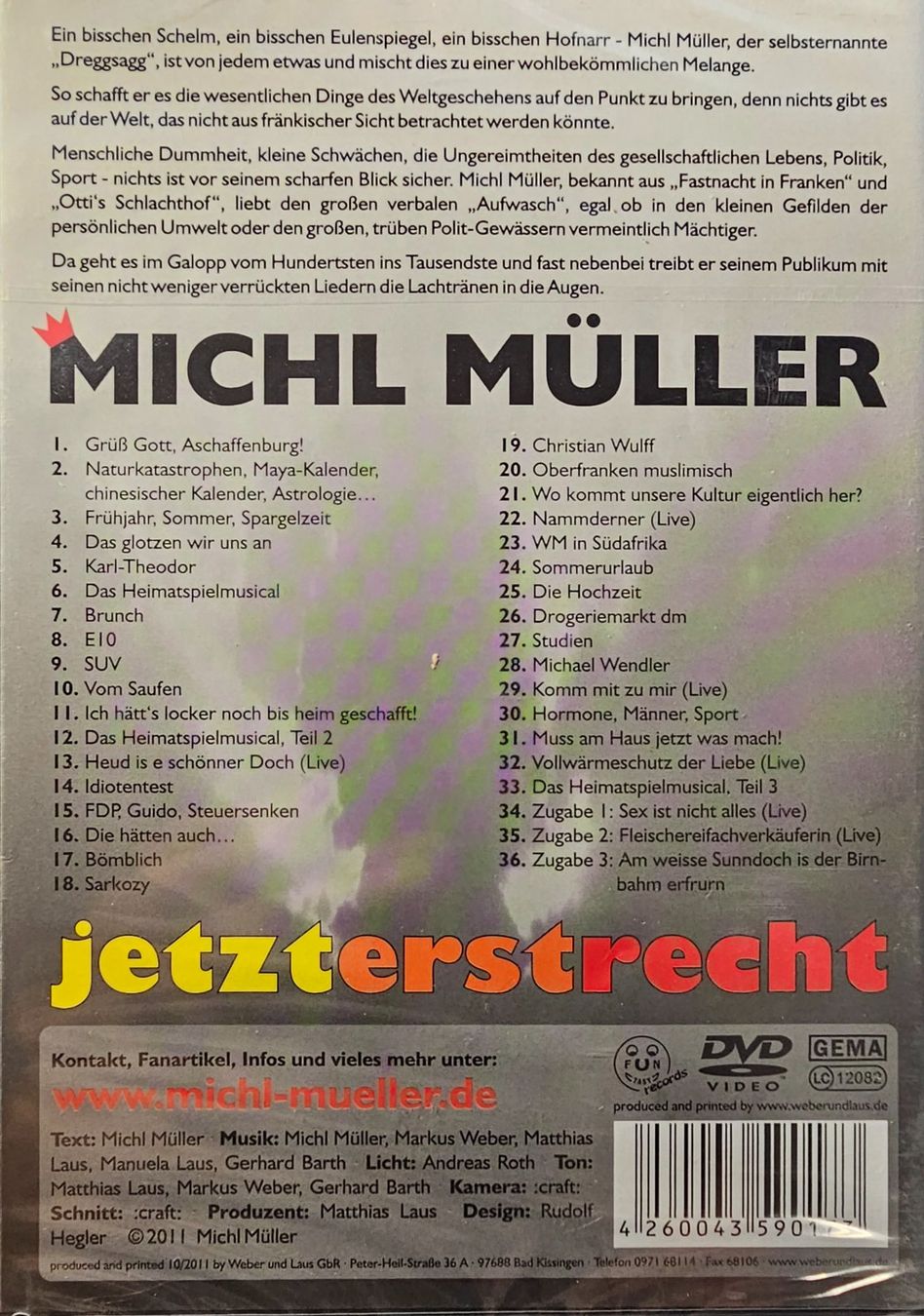 Tous les DVDs: Michl Müller - Jetzterstrecht – Neuf avec emballage d'origine à Wahlen b. Laufen par Cg10 1