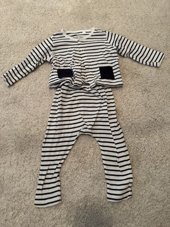 Petit Bateau Zweiteiler gestreift Gr. 74, neuwertig!