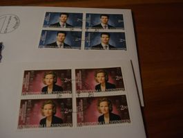 Liechtenstein 2002, Portröts, FDC Satz, Einzel + 4erbl