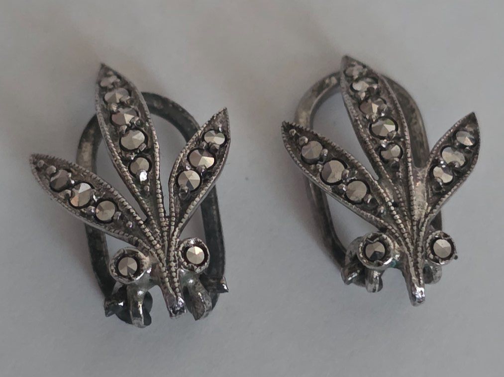 Orecchini pendenti & Orecchini a lobo: Ohrclips vintage Silber 800 – Usato da Wittenbach venduto da rose_rosi