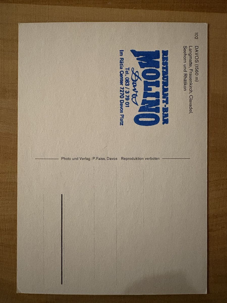 Cartoline postali: AK von Davos – Usato da Rümlang venduto da Kartenpost1 1