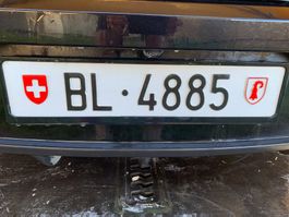 Kontrollschild BL 4885 (Auto)