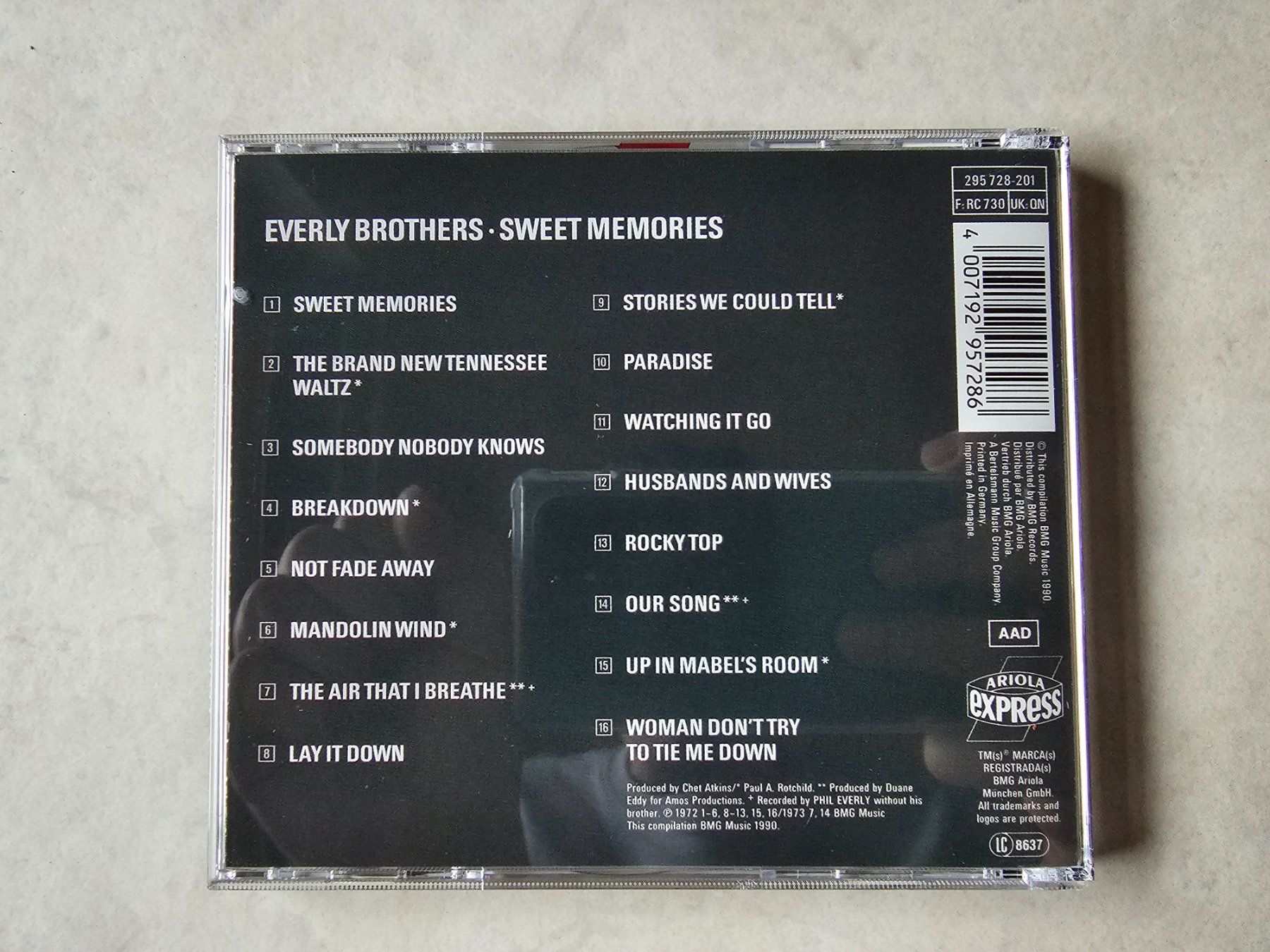 CDs: Everly Brothers  -  Sweet Memories – Gebraucht aus Schneisingen von backstore24 1