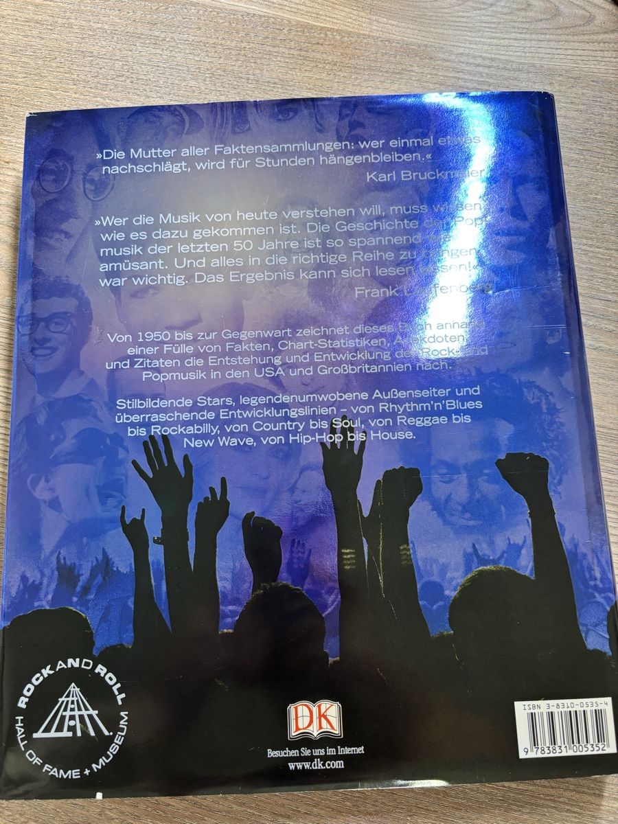Libri: Rock&Pop Die Chronik 1950 bis heute Buch – Usato da Aesch BL venduto da Jelu20 2