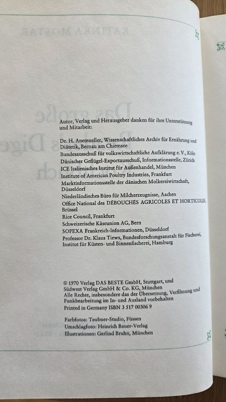 Libri: Das grosse Reader’s Digest Kochbuch – Usato da Lohn-Ammannsegg venduto da Therealgodfather 2
