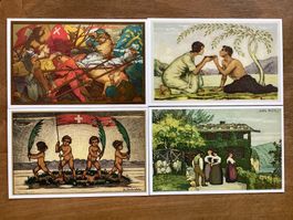 4 AK Reprints von alten Bundesfeier-Postkarten