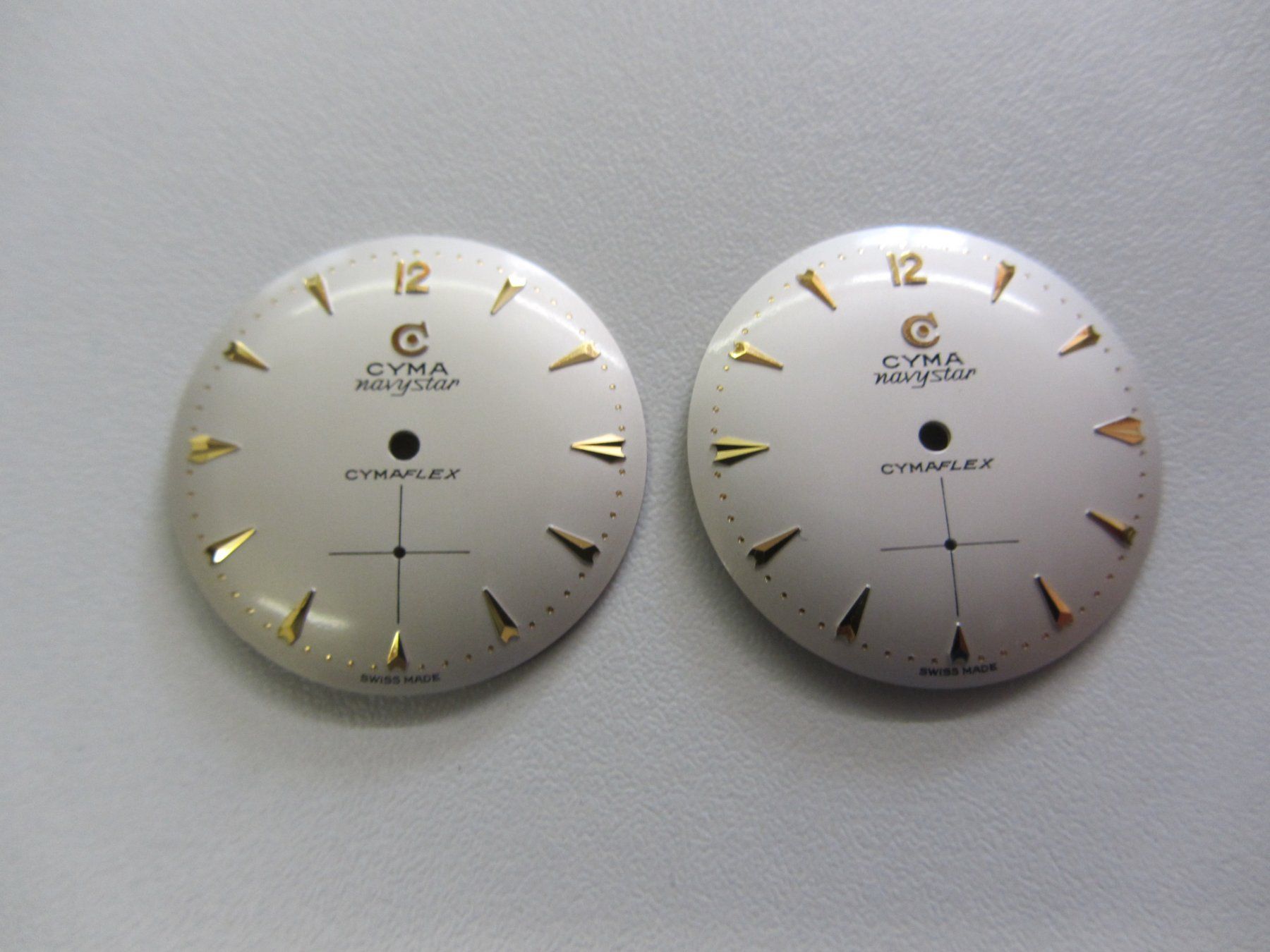 Cyma Orologi: 2 Stk. Zifferblatt CYMAFLEX NAVYSTAR – Nuovo (secondo la descrizione) da Hölstein venduto da federhaus 1