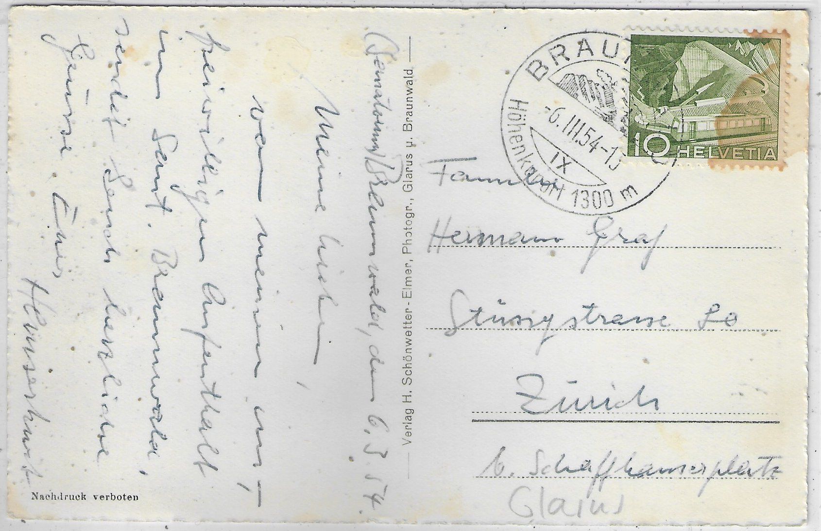 Cartoline postali: Braunwald - Tödikette im Winter – Usato da Ettingen venduto da Kartenplanet 1