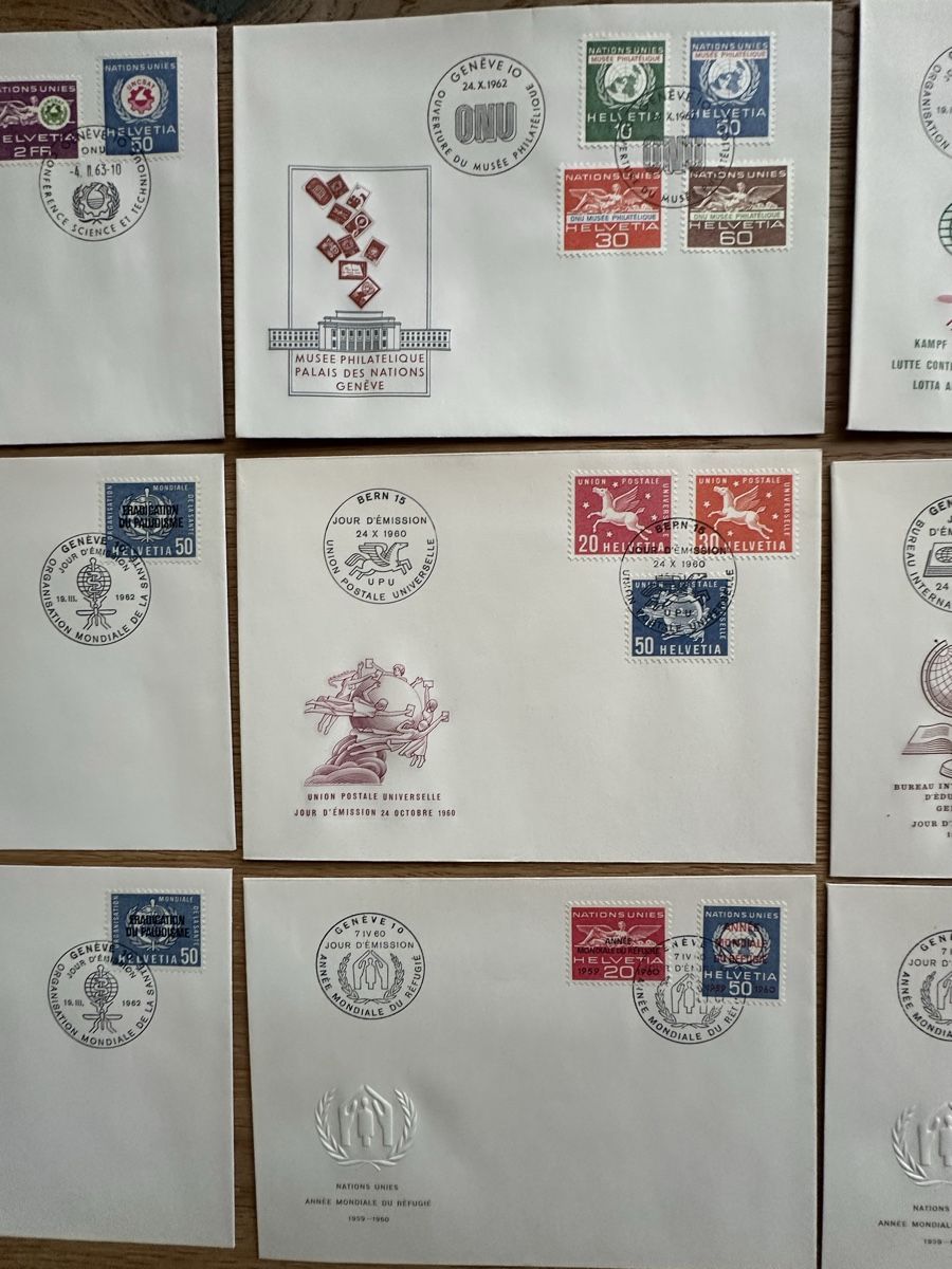 Tutti i francobolli: Schweiz - 16x FDC Ämter. 1960-1963 – Usato da Schmitten / FR venduto da Samsara169 3