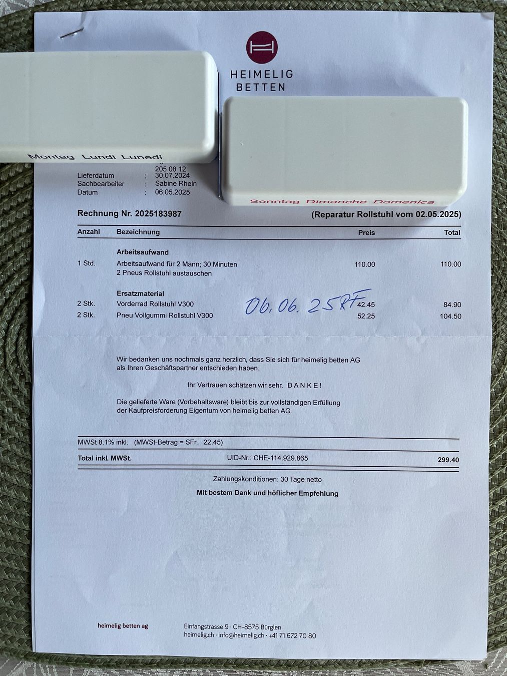 Sedie a rotelle: Rollstuhl mit Schiebehilfe – Usato da Lippoldswilen venduto da Munot04 4