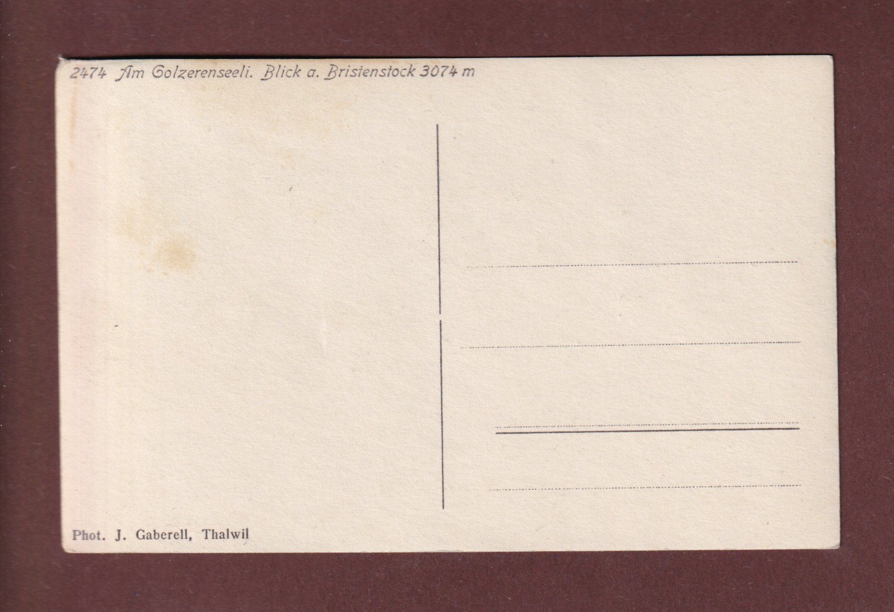 Cartoline postali: Am GOLZERENSEELI - Bristenstock – Usato da Pully venduto da nicecards-shop 1
