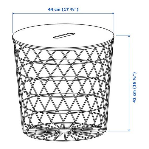 Ikea Tavoli: Table de rangement blanche | 44 x 42 cm – Usato da Vevey venduto da secondlifevevey 1
