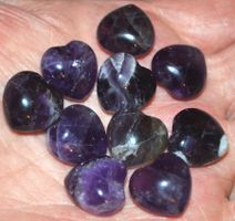 Deko Heilstein L-7479 – Herz – Traum Amethyst – 10 Stk 15x15