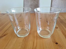 2 Glasvasen / Kerzengläser