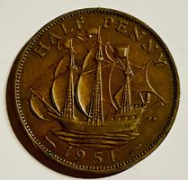 Halbpenny 1951-Seltene britische Münze, Top Zustand! - VF-30