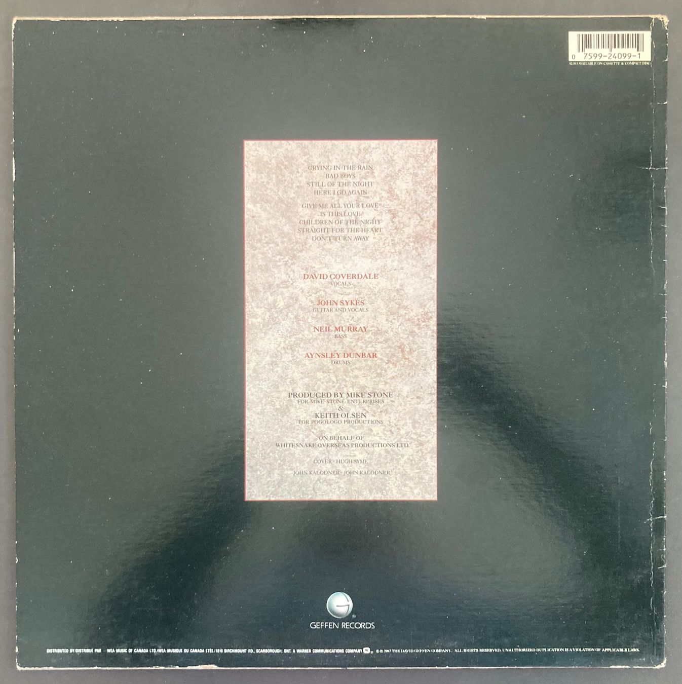 Vinyles: WHITESNAKE - WHITESNAKE – D'occasion à Poliez-Pittet par Newtown-Records 1