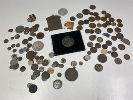 LOT alte Münzen + Medaillen unkontrolliert //i593