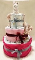 Windeltorte gross, rosa