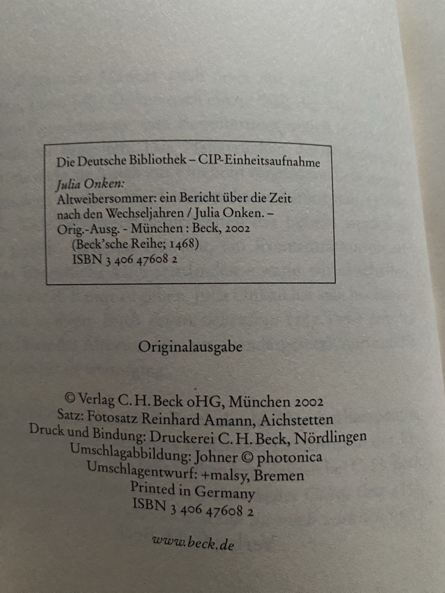 Libri: Altweibersommer  - Julia Onken – Usato da Schwarzenburg venduto da Michellu 4