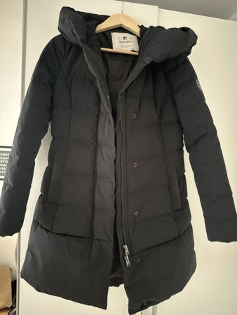 Winterjacke: Woolrich Daunenmantel, Schwarz, Grösse S