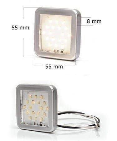 Innenlampe Innenbeleuchtungslampe LED 12V sehr Flach WAS 989 (Neu und ...