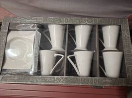 Set Tee oder Kaffee/Cappuccino Tassen 6x