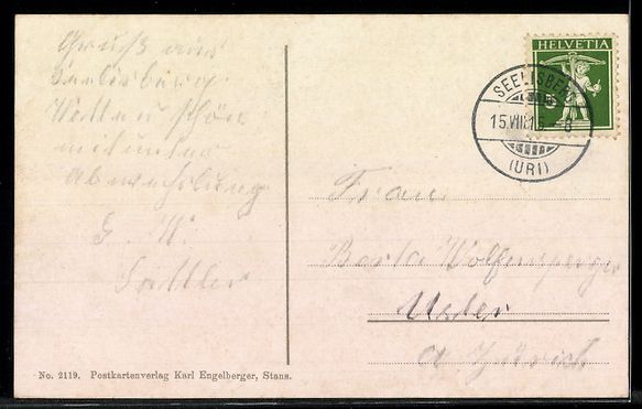 Cartoline postali: AK Seelisberg, Hotel Bellevue – Usato da Berlin venduto da bartko-reher 1