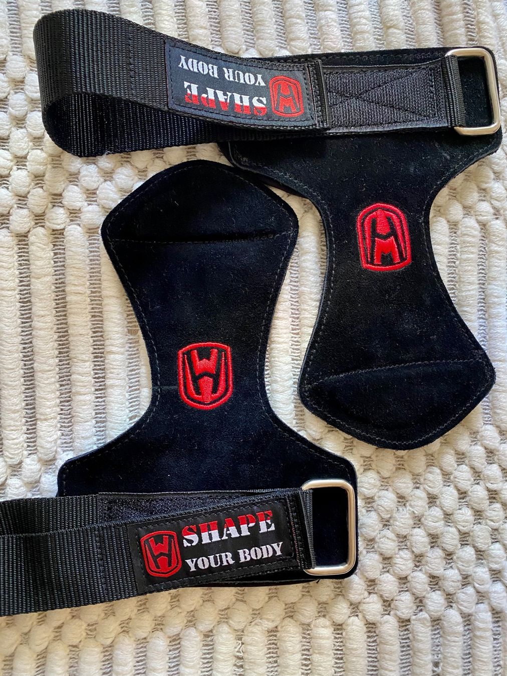 Guanti & manicotti: Echtes Leder Gewichtheben-Handschuhe / schwarz – Nuovo (secondo la descrizione) da Zollikofen venduto da AureusManus 4