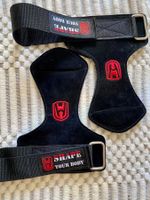 Echtes Leder Gewichtheben-Handschuhe / schwarz