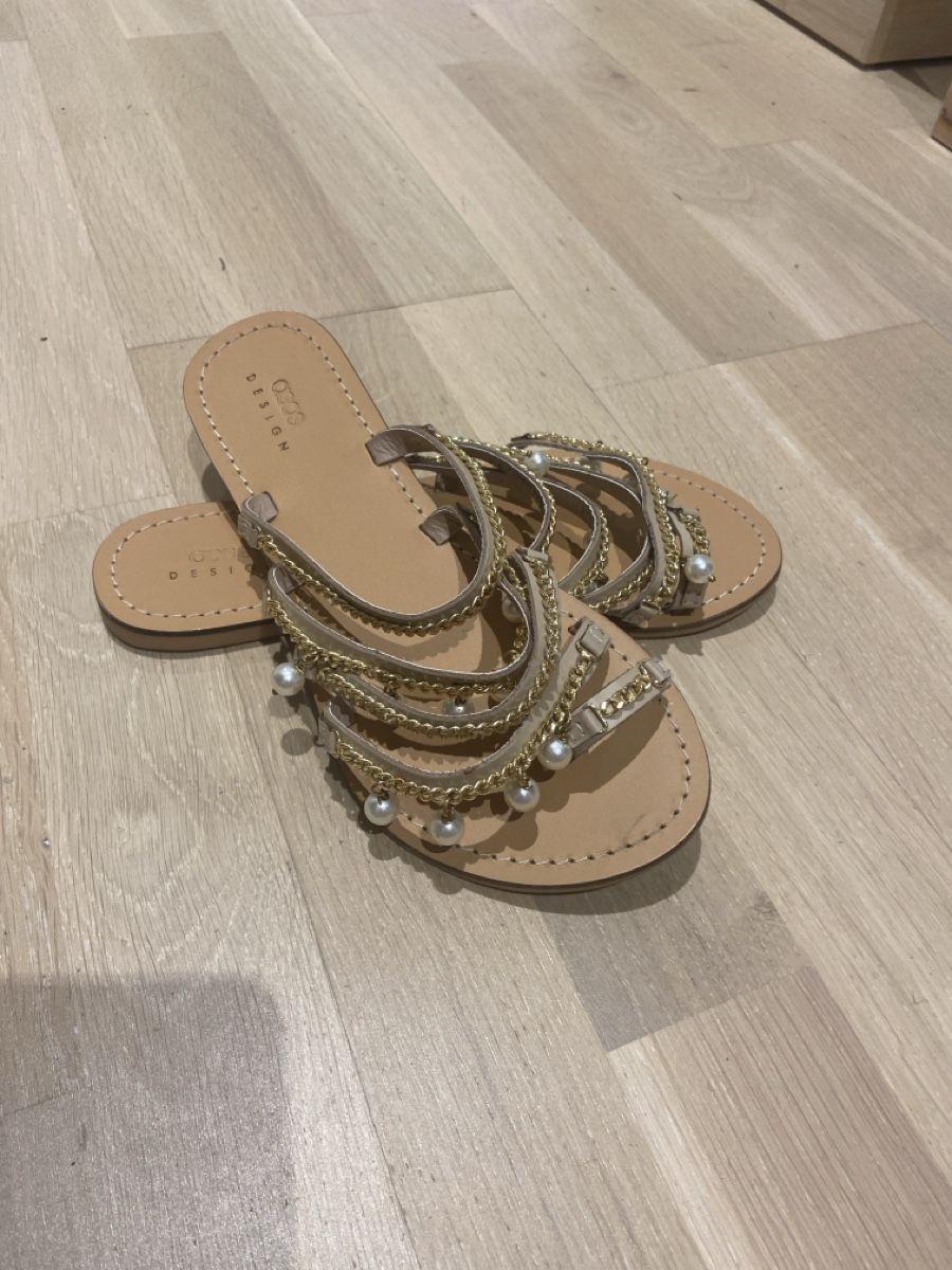 Damenschuhe: Sandalen mit Perlen – Neu (gemäss Beschreibung) aus Zürich von mar_v57y