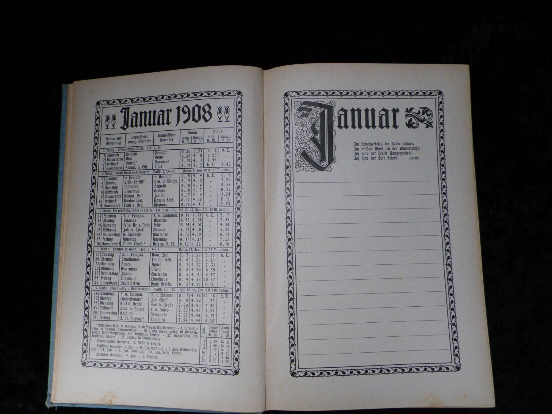 Calendari: Daheim Kalender 1908 – Usato da Reinach BL venduto da Annodomini 5