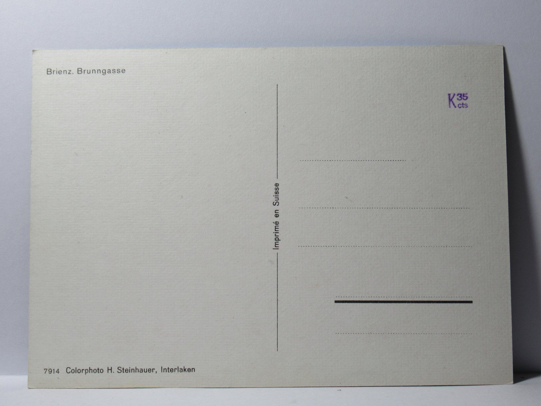 Cartoline postali: Brienz , Brunngasse – Nuovo (secondo la descrizione) da Grenchen venduto da Bluemchen1900 1