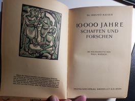 10'000 Jahre Schaffen und Forschen antikes Buch 1940