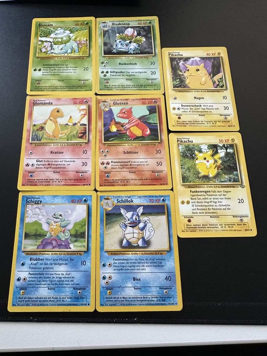 Cartoline: 8 Pokemon Karten Base Set  – Usato da St. Gallenkappel venduto da mik_7tw2