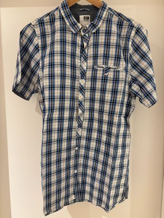 Cropp Men's Short Sleeve Shirt, Size L, Plaid Design