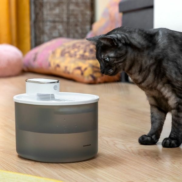 Katzenbrunnen Mit 3D Sensor & Filter - 1L Keramik Trinkbrunnen Für Katzen & Hunde