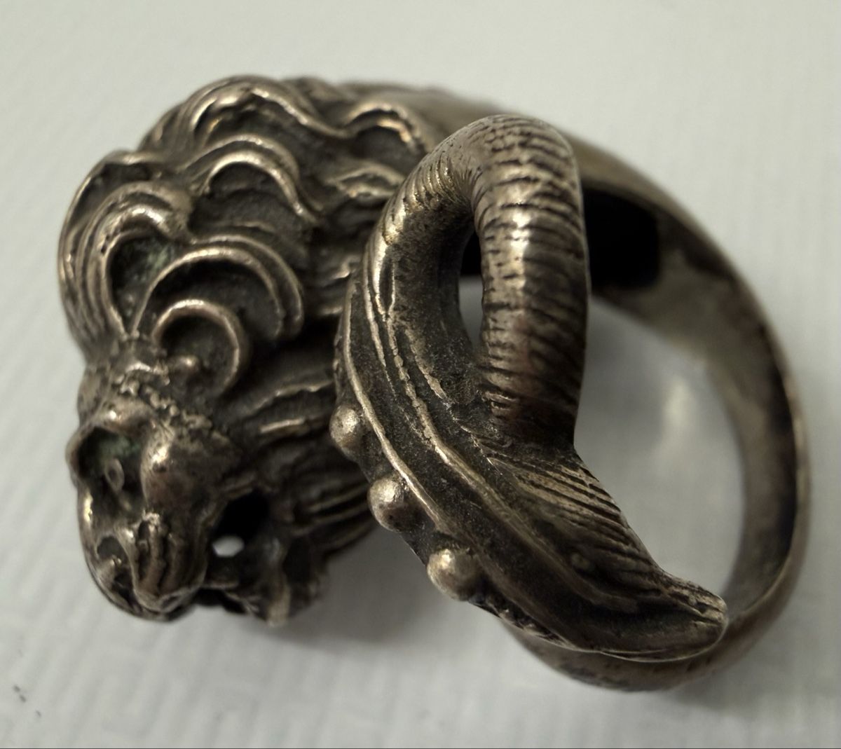 Ringe: Löwenkopf Ring aus Silber Fingerring – Gebraucht aus Goldach von Messerguru 3