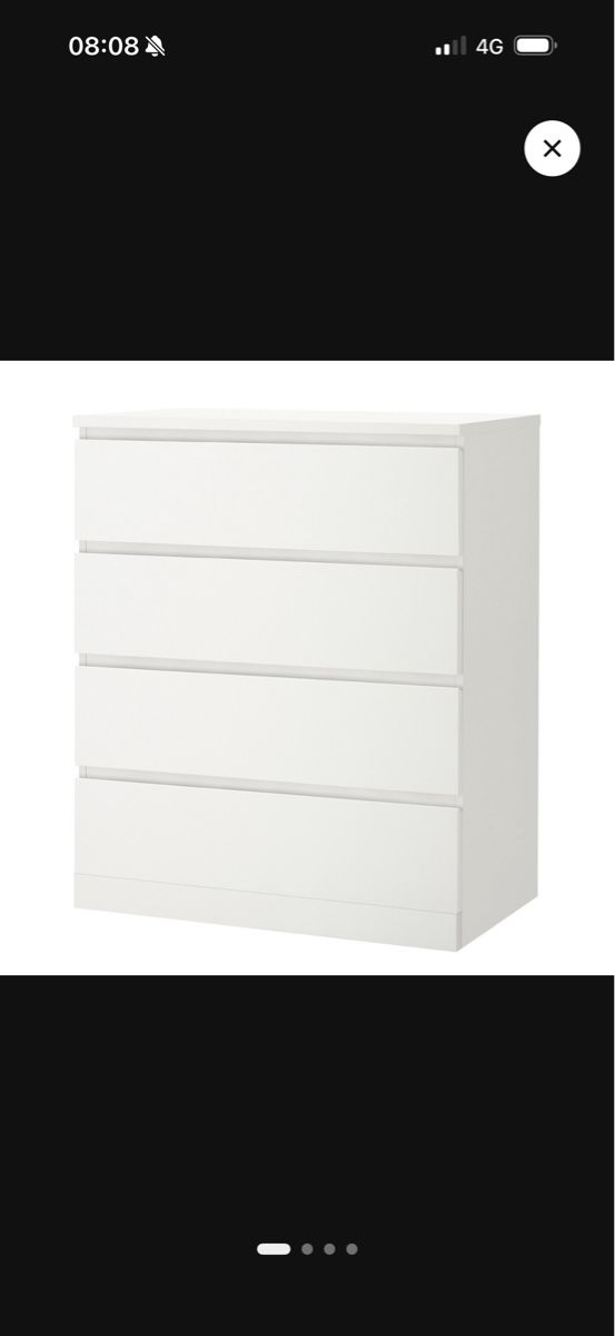 Ikea Kommoden: Kommode Ikea Malm weiss 4 Schubladen Gebraucht – Gebraucht aus Selzach von nor_55bm