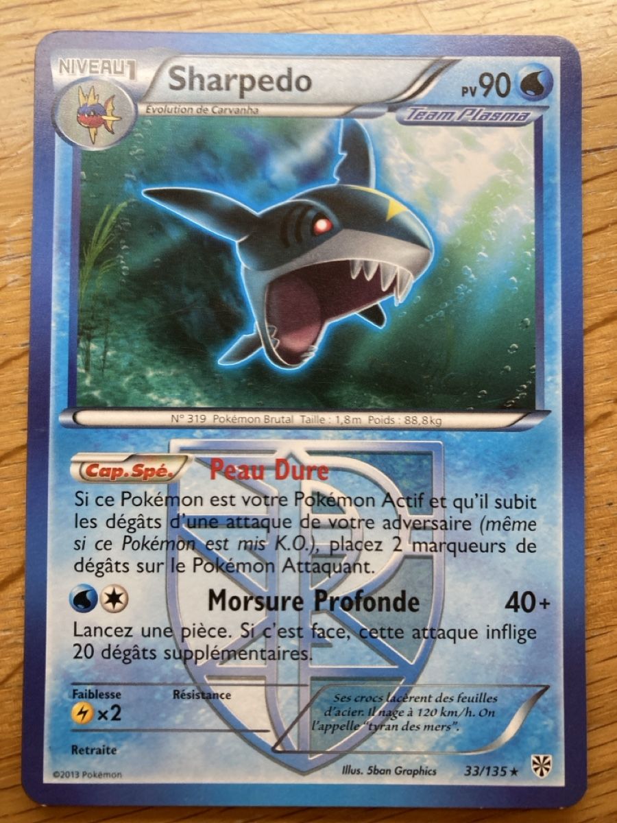 Pokémon Carte collezionabili: Sharpedo 33/135 – Usato da Zürich venduto da sushitwiceaweek
