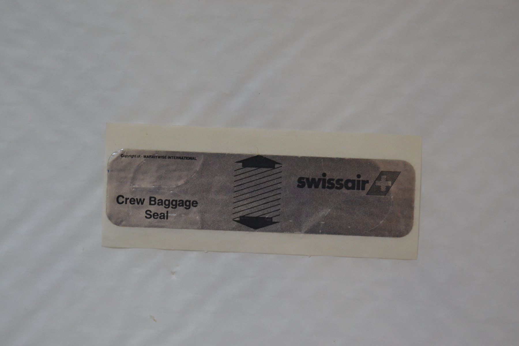 Swissair Aufkleber: Swissair Crew Baggage Seal – Neu (gemäss Beschreibung) aus Wil SG von fanofrio