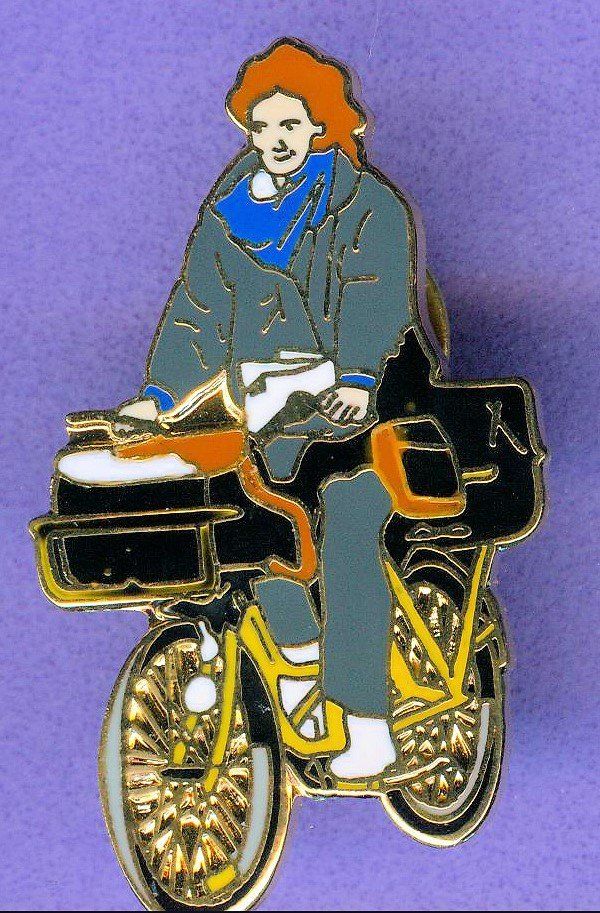 Placchette & Badge: PTT   Briefpöstler mit Velo – Usato da Winterthur venduto da Sammleroase