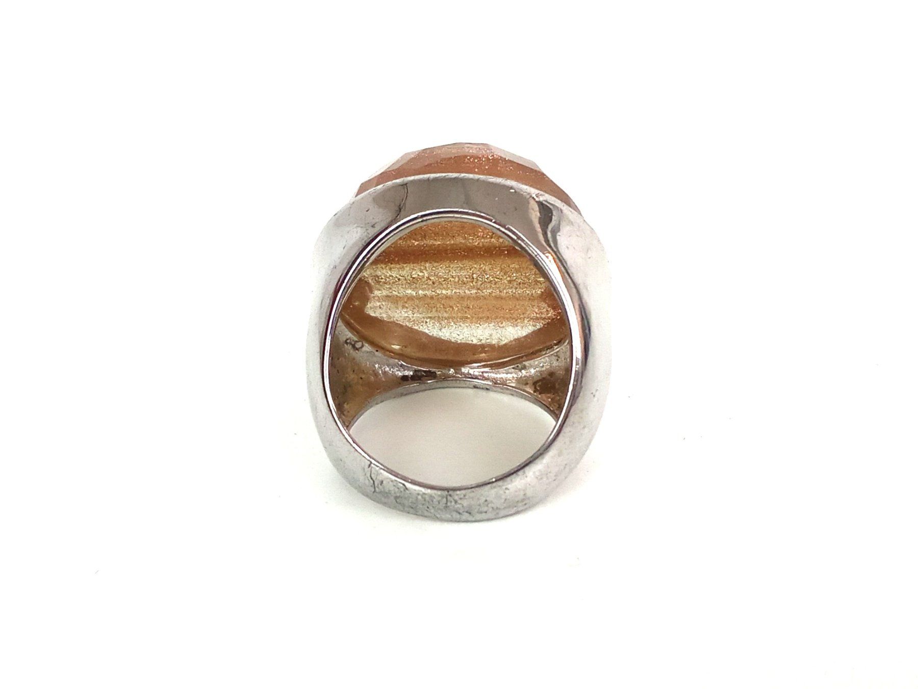 Ringe: Silber Ring mit rundem Sonnenstein Gr. 66 – Gebraucht aus Pratteln von Restwert_Pratteln 2