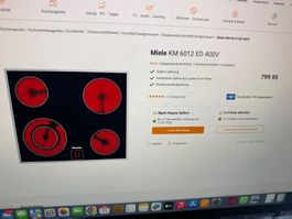 Neues Glaskeramik KM6012 ED 400V günstig abzugeben 439,-