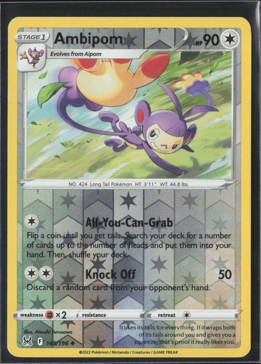 Pokémon Carte collezionabili: POKÉMON / Ambipom / Lost Origin / Reverse 🇺🇸 – Usato da Herzogenbuchsee venduto da TCG-High-Quality