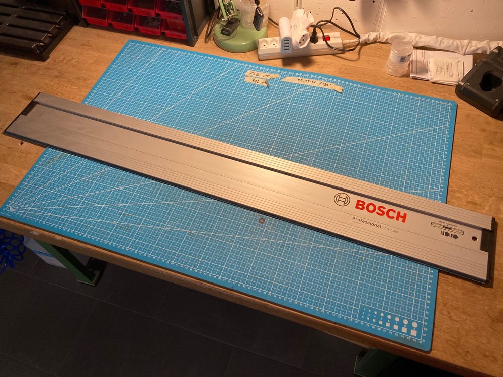 Bosch Professional FSN 1600 geleiderail (1.600 mm lengte, compatibel met alle Bosch GKS Professional cirkelzagen, GKS G-modellen, GKT invalcirkelzagen, bepaalde GST decoupeerzagen GOF-frezen