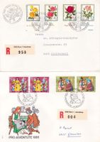 9 FDC, Pro Juventute/Pro Patria/Sonder-