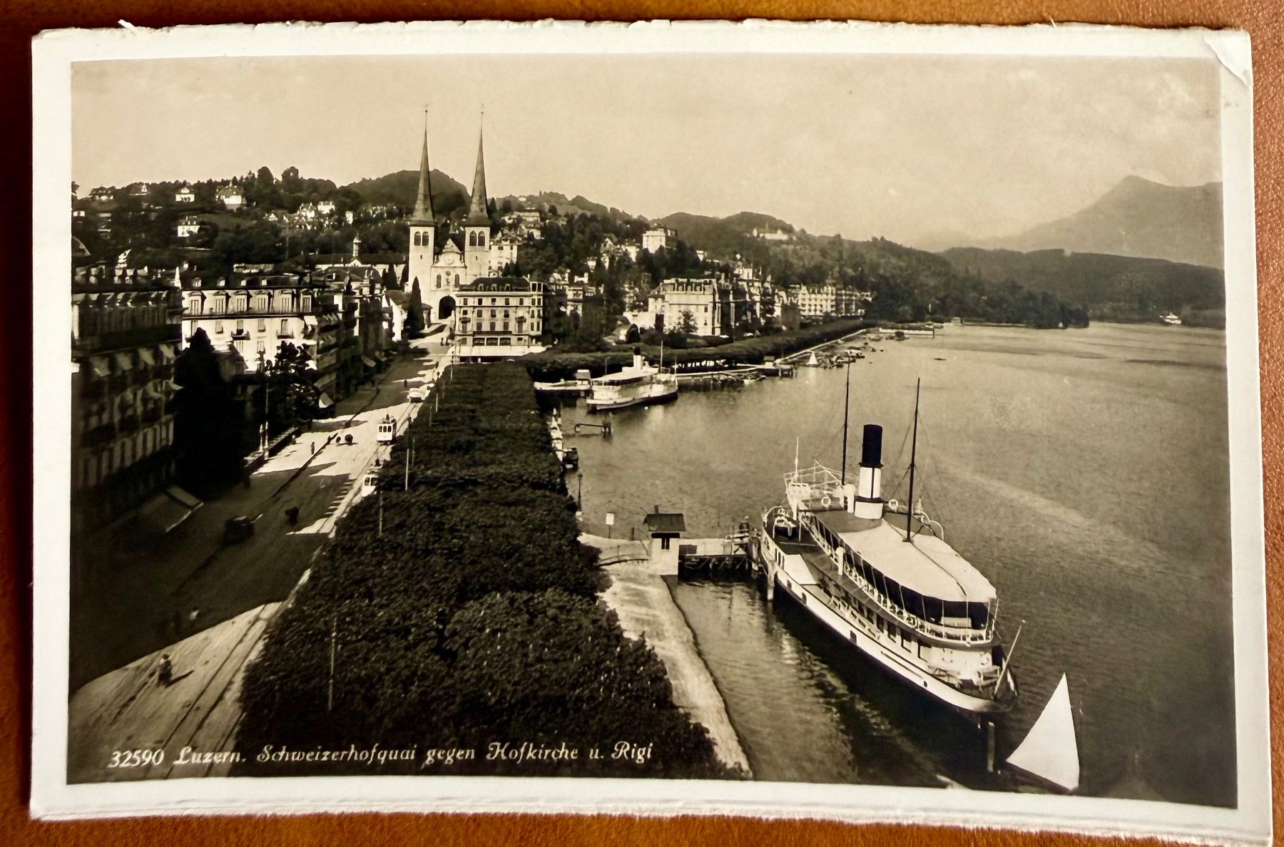 Cartoline postali: Luzern - Dampfschiff Schweizerhofquai - AK – Usato da Lutry venduto da Ediego