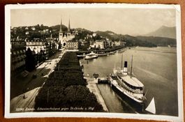 Luzern - Dampfschiff Schweizerhofquai - AK